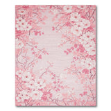 Blush Pink Magnolia Floral Area Rug
