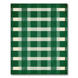 Emerald Green Checkered Plaid Area Rug