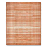 ODIKA Orange Woven Grid Stripe Area Rug