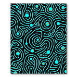 Geometric Modern Teal Maze Geometric Area Rug