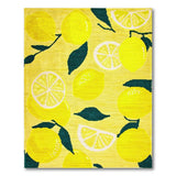 Fruit Pattern Sunny Lemon Fruit Pattern Yellow Area Rug