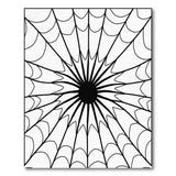 Geometric Modern Black and White Intricate Spider Web Black White Area Rug