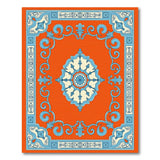 Traditional Persian Vibrant Orange Persian Medallion Area Rug