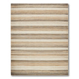 Handwoven Brown Tan Striped Rustic Area Rug