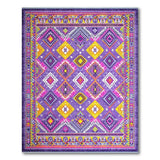 Vibrant Purple Diamond Heritage Tribal Rug
