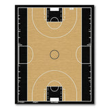 Basketball Court Tan Wood Grain Area Rug