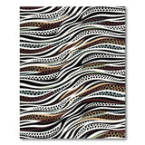 Wavy Black Brown Abstract Area Rug