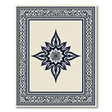 Ornate Navy Mandala Persian Area Rug