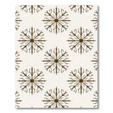 Brown Snowflake Pattern Area Rug