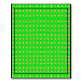 Green Vibrant Green Daisy Floral Area Rug