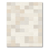 Beige Grey Geometric Patchwork Area Rug
