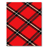 Geometric Modern Bold Red Plaid Geometric Area Rug