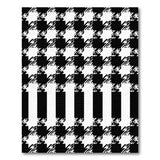 Black and White Houndstooth Black White Geometric Area Rug