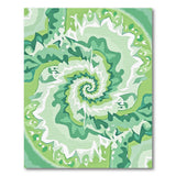 Green Hypnotic Green Spiral Area Rug