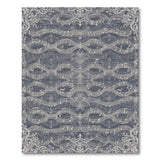Vintage Musical Notes Blue Area Rug