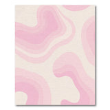 Blush Pink Fluid Wave Area Rug