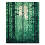 Moonlit Emerald Forest Area Rug