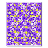 Vibrant Purple Yellow Floral Area Rug