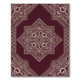 Red Deep Red Persian Medallion Area Rug