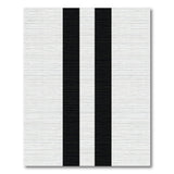 Bold Black Vertical Stripe Textured Rug