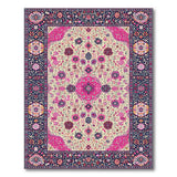 Vibrant Pink Floral Persian Area Rug
