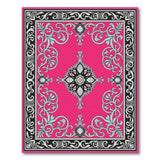 Medallion Vibrant Pink Persian Medallion Area Rug