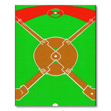 Green Baseball Field Green Area Rug