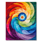 Multi-color and Patterns Vibrant Rainbow Swirl Abstract Area Rug