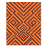 Bold Orange Geometric Maze Area Rug