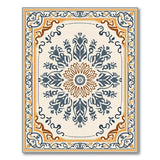 Navy Gold Medallion Traditional Persian Area Rug