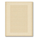 Beige Area Rug with Cream Dotted Border