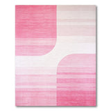 Pink Blush Pink Geometric Abstract Area Rug
