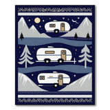Starry Mountain Camper Night Area Rug