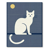Moonlit Cat Night Sky Area Rug