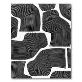 Black and White Abstract Area Black White Abstract Wave Area Rug