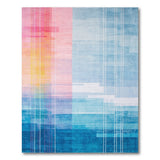 Layered Multi-Color Geometric Stripe Rug
