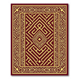 Gold Geometric Persian Area Rug