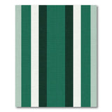 Bold Vertical Green Stripe Area Rug