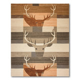 Geometric Deer Antler Area Rug