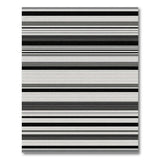 Striped Black White Striped Geometric Area Rug