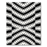 Geometric Modern Black and White Bold Black White Zigzag Geometric Rug