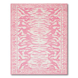 Abstract Area Pink Zebra Stripe Area Rug