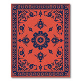 Traditional Persian Red Vibrant Red Persian Medallion Area Rug