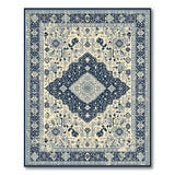 Blue and Teal Navy Ivory Traditional Persian Area Rug