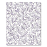 Purple Fern Leaf Line Art Area Rug
