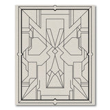 Art Deco Geometric Line Art Area Rug
