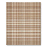 Geometric Modern Tan Brown Plaid Check Area Rug