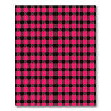 Bold Pink Black Checkered Area Rug