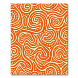 Abstract Area Orange Vibrant Orange Swirl Abstract Area Rug