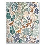 Teal Tiger Jungle Area Rug with Playful Wildlife